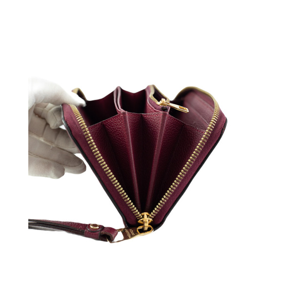 LOUIS VUITTON Zippy Wallet Monogram Empreinte Leather Bordeaux SP4136 - Picture 7 of 9